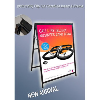 (900 x 1200) Flip Lid Coreflute Insert A-Frame with Print